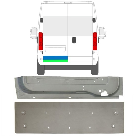 Painel de reparação das portas traseiras para Opel Movano 2021-2026 / Direito / Conjunto 16518