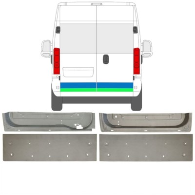 Painel de reparação das portas traseiras para Opel Movano 2021-2026 16519