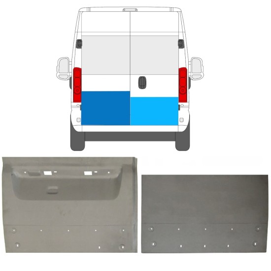 Painel de reparação das portas traseiras para Opel Movano 2021-2023 / Esquerda+Direita / Conjunto 16727