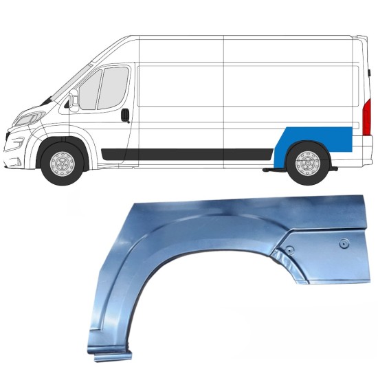Painel de reparação do guarda-lamas traseiro para Opel Movano 2021-2026 / Esquerdo 16439