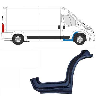 Painel de reparação da soleira da porta dianteira para Opel Movano 2021-2026 / Direito 16412