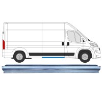 Painel de reparação da soleira da porta deslizante para Opel Movano 2021-2026 / Esquerda = Direita (simétrico) 16462