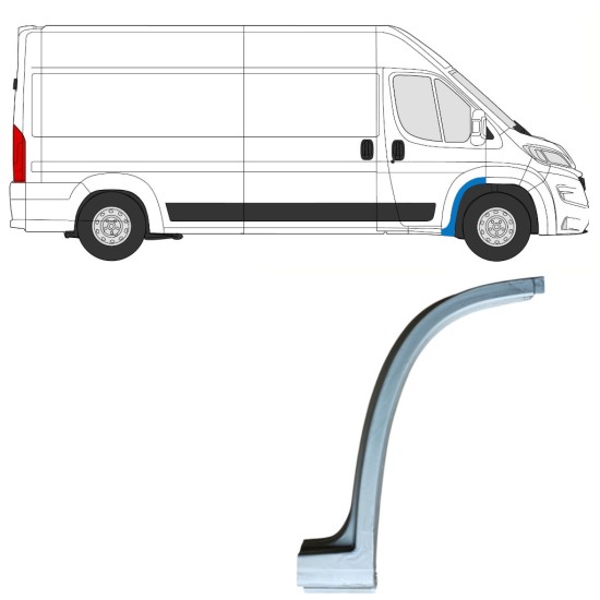 Painel de reparação do arco da roda dianteira para Opel Movano 2021-2026 / Direito 16833