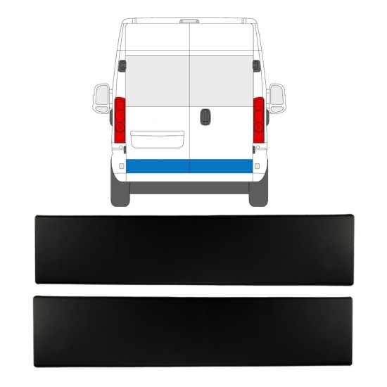 Moldura lateral da porta traseira para Opel Movano 2021-2026 / Esquerda+Direita / Conjunto 15791