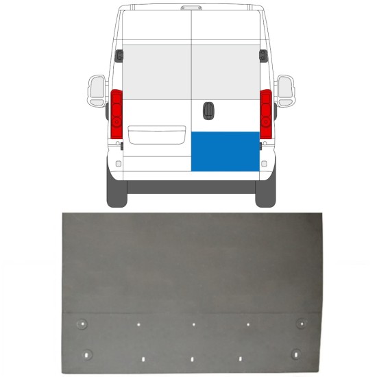Painel de reparação das portas traseiras