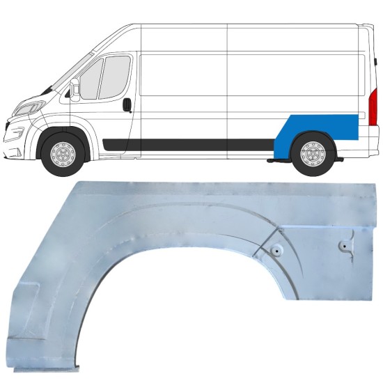 Painel de reparação do guarda-lamas traseiro para Opel Movano 2021-2026 / Esquerdo 16952