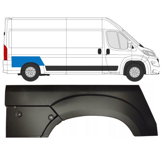 Painel de reparação do guarda-lamas traseiro para Opel Movano 2021-2026 / Direito 16441