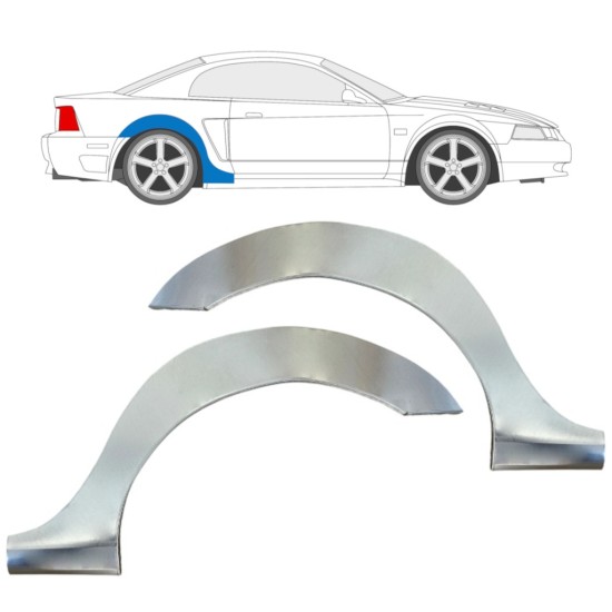 Painel de reparação do guarda-lamas traseiro para Ford Mustang 1999-2004 Grand / Esquerda+Direita / Conjunto 16841