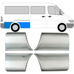 Painel de reparação do guarda-lamas traseiro para Mercedes Sprinter 1995-2006 / Esquerda+Direita / Conjunto 9613