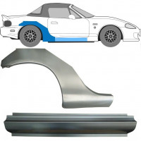 Painel de reparação da soleira com guarda-lamas traseiro para Mazda MX-5 1998-2005 NB / Direito / Conjunto 10273