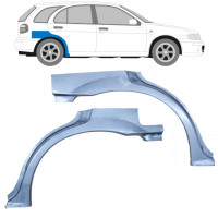 Painel de reparação do guarda-lamas traseiro para Nissan Almera 1999-2007 / Esquerda+Direita / Conjunto 9630