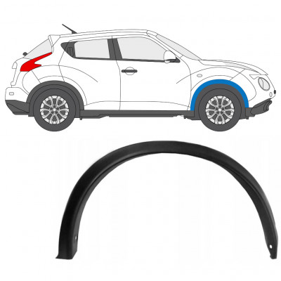 Moldura lateral do guarda-lamas dianteiro para Nissan Juke 2010-2014 / Direito 7896