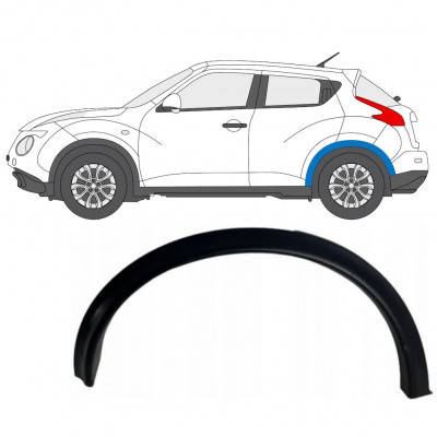 Moldura lateral do guarda-lamas traseiro para Nissan Juke 2010-2014 / Esquerdo 7899