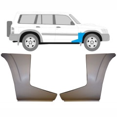 Painel de reparação da parte inferior do guarda-lamas dianteiro para Nissan Patrol Y61 GY61 1997-2009 / Esquerda+Direita / Conjunto 9625