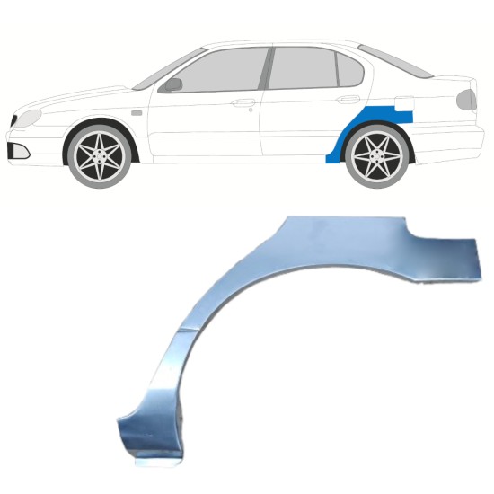 Painel de reparação do guarda-lamas traseiro para Nissan Primera 1996-2001 / Esquerdo 6843