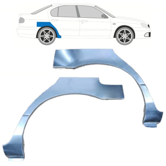 Painel de reparação do guarda-lamas traseiro para Nissan Primera 1996-2001 / Esquerda+Direita / Conjunto 10632