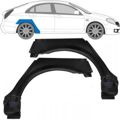 Painel de reparação do guarda-lamas traseiro para Nissan Primera P12 2001-2007 / Esquerda+Direita / Conjunto 9637