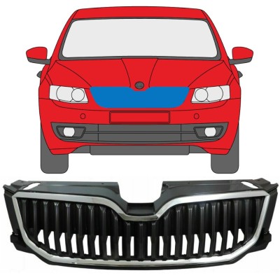 Grelha cromada para Skoda Octavia III 2013-2017 9354