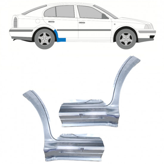 Painel de reparação da soleira para Skoda Octavia 1996-2010 / Conjunto 12515