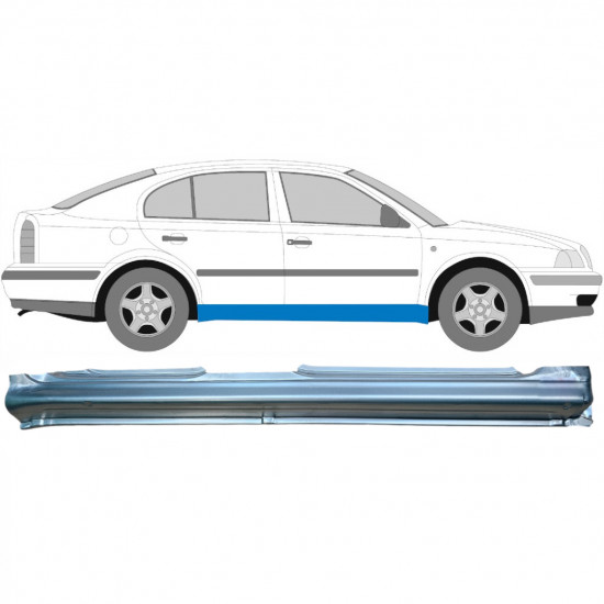 Soleira completa para Skoda Octavia 1996-2010 / Direito 7000