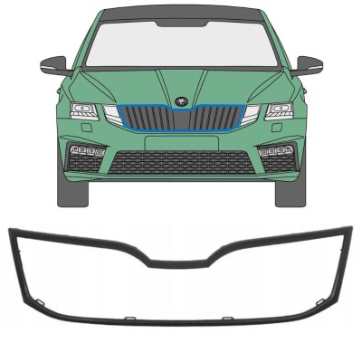 Moldura da grelha frontal para Skoda Octavia III 2017-2020 16207