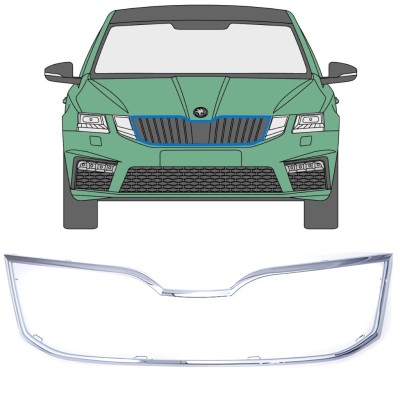 Moldura da grelha frontal para Skoda Octavia III 2017-2020 16205