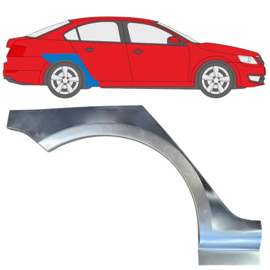 Painel de reparação do guarda-lamas traseiro para Skoda Octavia III 2013-2020 / Direito 15862