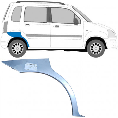 Painel de reparação do guarda-lamas traseiro para Opel Agila 2001-2008 / Direito 6905