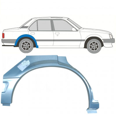 Painel de reparação do guarda-lamas traseiro para Opel Ascona C / Vauxhall Cavalier 1981-1988 / Direito 7293