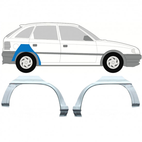 Painel de reparação do guarda-lamas traseiro para Opel Astra 1991-2002 / Esquerda+Direita / HATCHBACK / Conjunto 9686