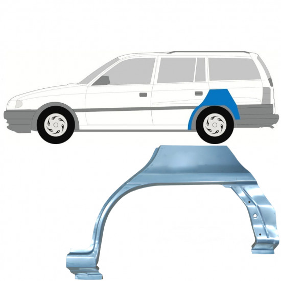 Painel de reparação do guarda-lamas traseiro para Opel Astra 1991-2002 / Esquerdo / COMBI 7260