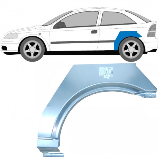 Painel de reparação do guarda-lamas traseiro para Opel Astra 1998-2009 / Esquerdo 6859