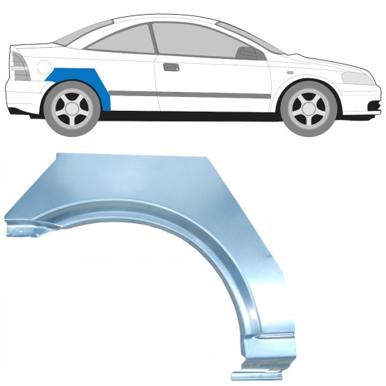 Painel de reparação do guarda-lamas traseiro para Opel Astra G 1998-2009 / Direito / COUPE 15959