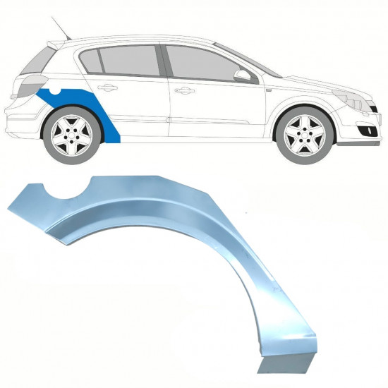 Painel de reparação do guarda-lamas traseiro para Opel Astra 2003-2014 / Direito 8862