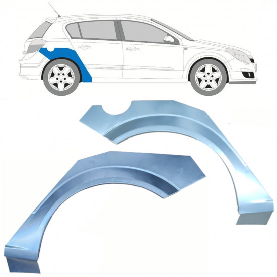 Painel de reparação do guarda-lamas traseiro para Opel Astra 2003-2014 / Esquerda+Direita / Conjunto 10661