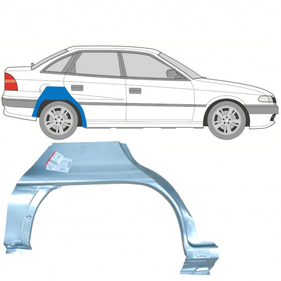 Painel de reparação do guarda-lamas traseiro para Opel Astra 1991-2002 / Direito / SEDAN 7263