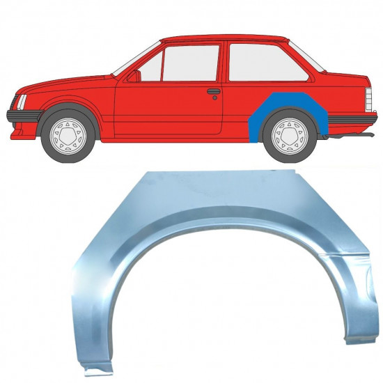 Painel de reparação do guarda-lamas traseiro para Opel Corsa A 1982-1993 / Esquerdo 11019