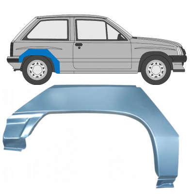 Painel de reparação do guarda-lamas traseiro para Opel Corsa A 1982-1993 / Direito 7701