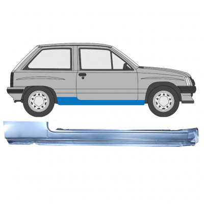Soleira completa para Opel Corsa A 1982-1993  / Direito 7703
