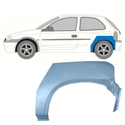 Painel de reparação do guarda-lamas traseiro para Opel Corsa B 1993-2001 / Esquerdo 7254