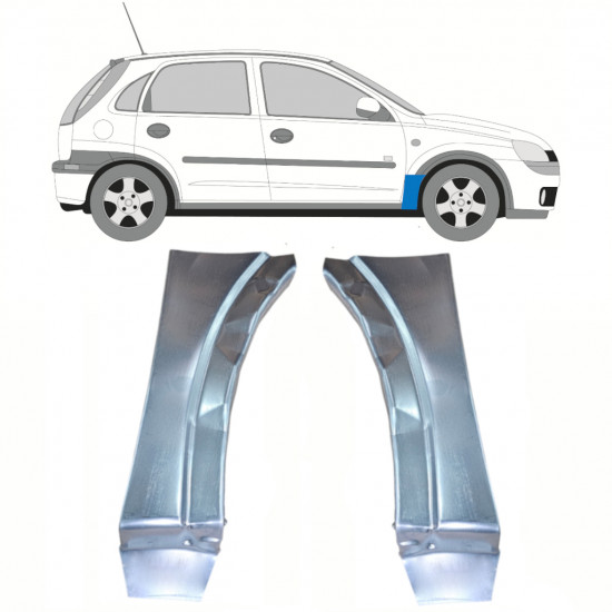 Painel de reparação do guarda-lamas dianteiro para Opel Corsa 2000-2010 / Esquerda+Direita / Conjunto 10180