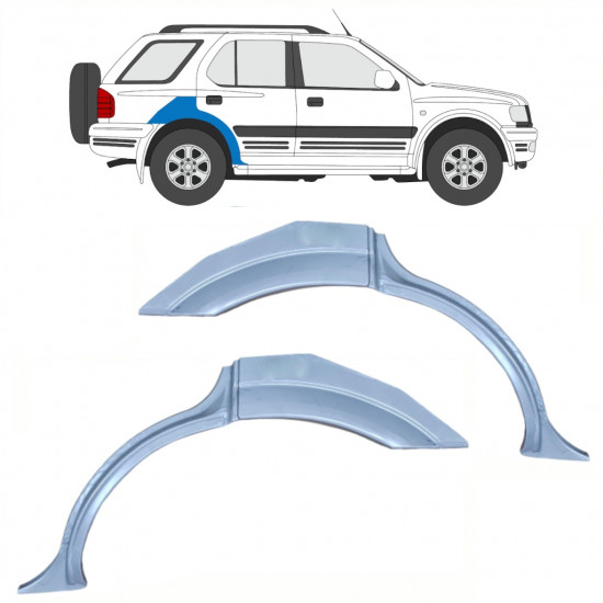 Painel de reparação do guarda-lamas traseiro para Opel Frontera B 1999-2002 / Esquerda+Direita / Conjunto 10375