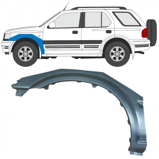 Painel de reparação do guarda-lamas dianteiro para Opel Frontera B 1999-2002 / Esquerdo 7831