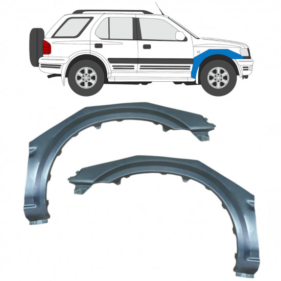 Painel de reparação do guarda-lamas dianteiro para Opel Frontera B 1999-2002 / Esquerda+Direita / Conjunto 9994