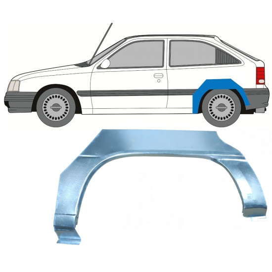 Painel de reparação do guarda-lamas traseiro para Opel Kadett 1984-1993 / Esquerdo 7362