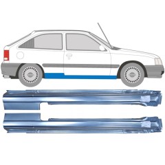 Soleira completa para Opel Kadett E Astra 1984-1993 / Esquerda+Direita / Conjunto 9449