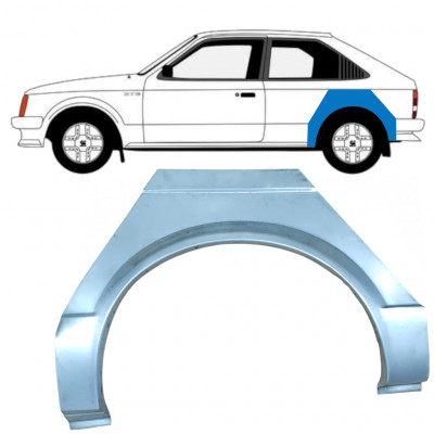 Painel de reparação do guarda-lamas traseiro para Opel Kadett D 1979-1984 / Esquerdo 7903