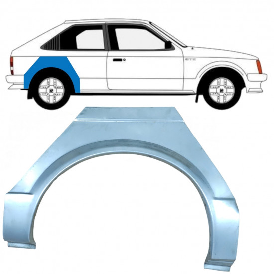 Painel de reparação do guarda-lamas traseiro para Opel Kadett D 1979-1984 / Direito 7902