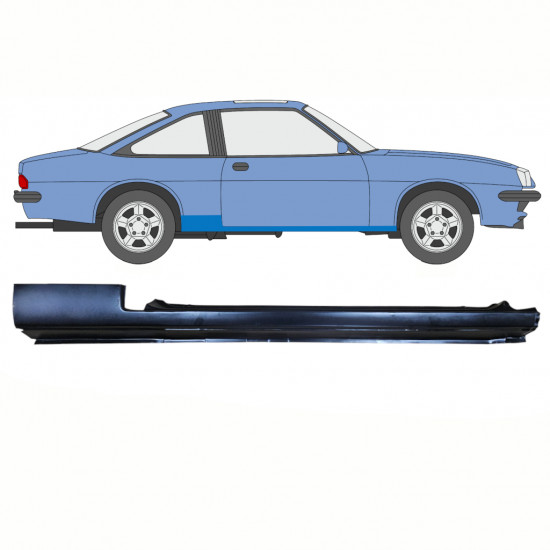 Painel de reparação da soleira para Opel Manta B 1975-1988 / Direito /  8792