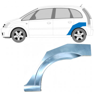 Painel de reparação do guarda-lamas traseiro para Opel Meriva 2003-2010 / Esquerdo 5830